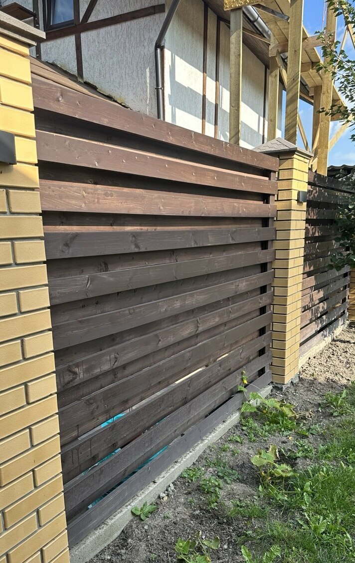 Строительство деревянного забора деревянный забор