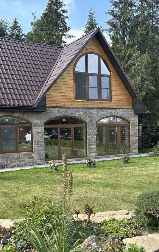 Строительство железобетонного каркасного дома дом с витражными окнами